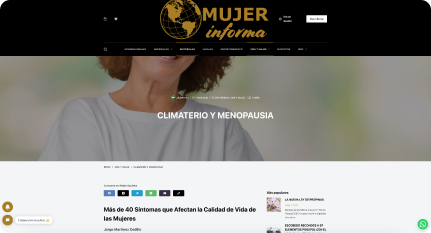 MÁS DE 40 SÍNTOMAS QUE AFECTAN LA CALIDAD DE VIDA DE LAS MUJERES - Mujer Infoma