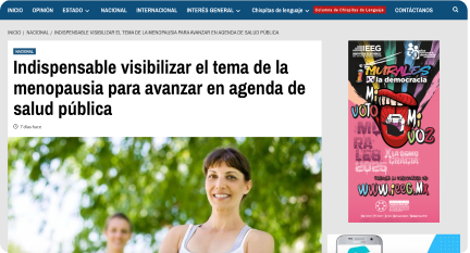 INDISPENSABLE VISIBILIZAR EL TEMA DE LA MENOPAUSIA PARA AVANZAR EN LA AGENDA DE SALUD PÚBLICA - Observatorio Informativo