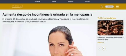 Aumenta riesgo de incontinencia urinaria en la menopausia - vertigopolitico.com